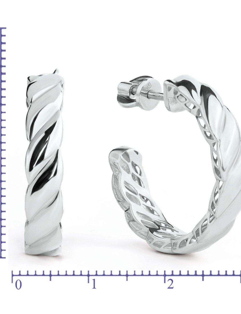 Серьги из белого золота 585 пробы