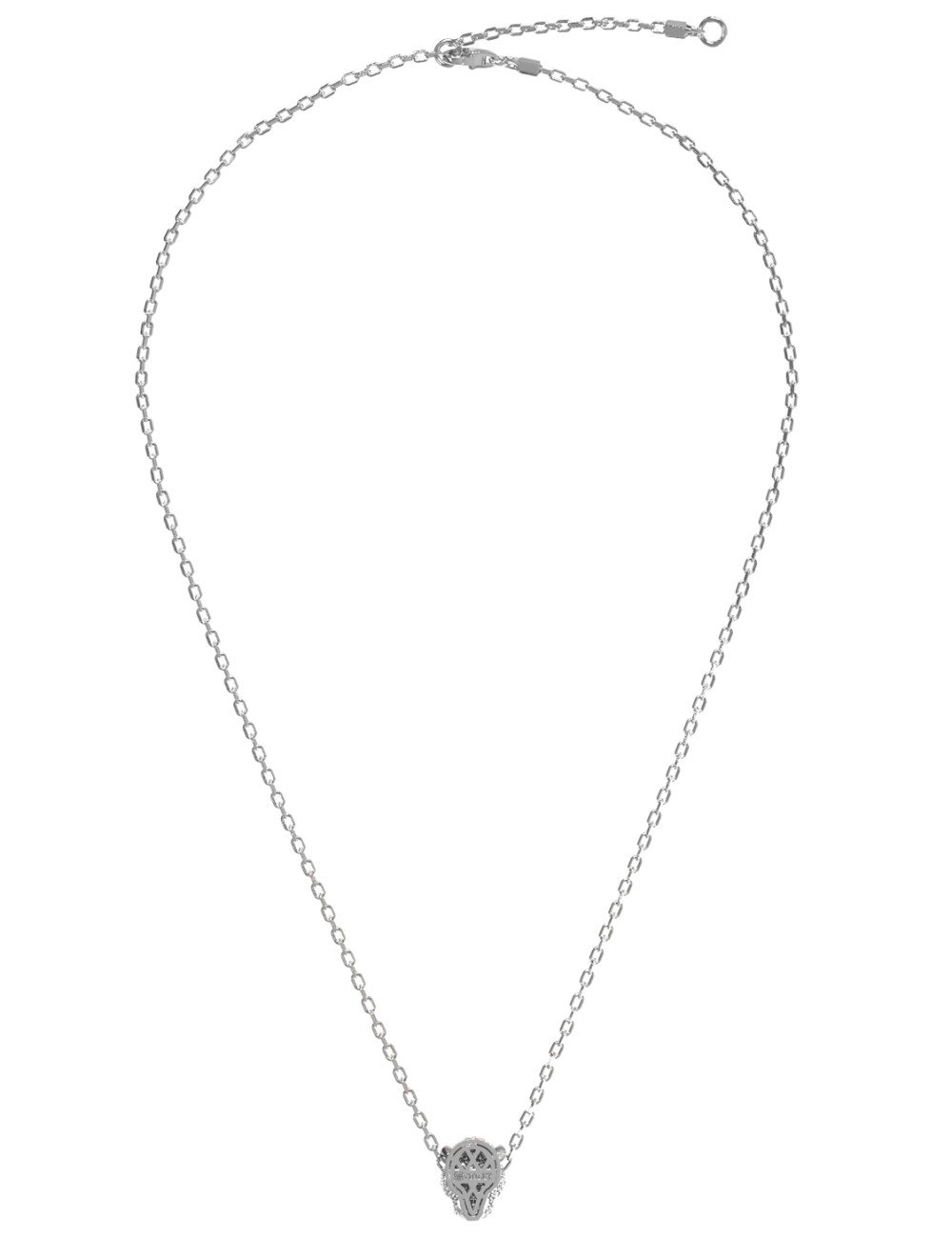 Колье из белого золота c бриллиантами и изумрудом