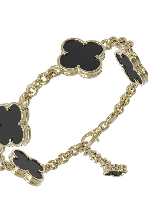 Браслет из лимонного золота c ониксом