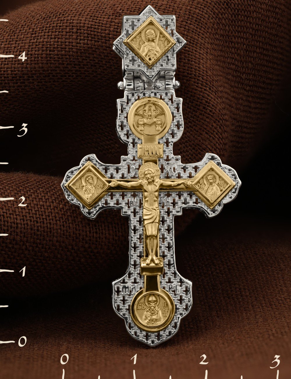 Крест из белого золота