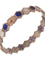 Браслет из золота c лазуритом и перламутром