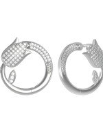 Серьги из белого золота c бриллиантами