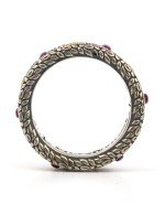 Кольцо из серебра и золота c бриллиантами, рубином и рубином