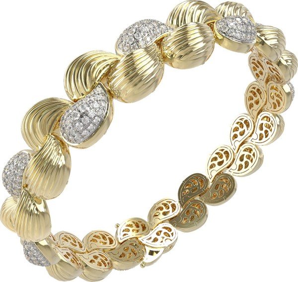 Браслет из лимонного золота c бриллиантами