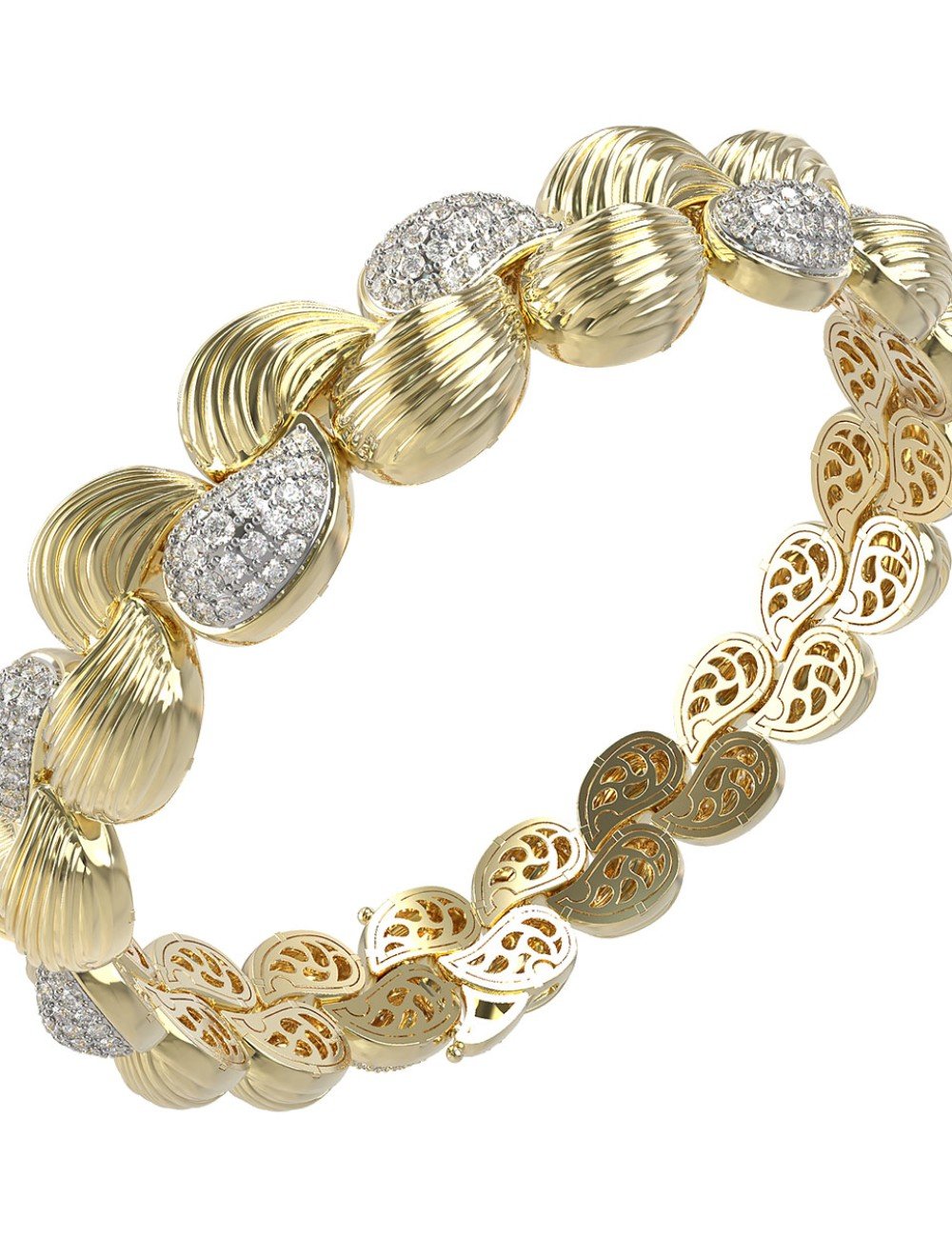 Браслет из лимонного золота c бриллиантами