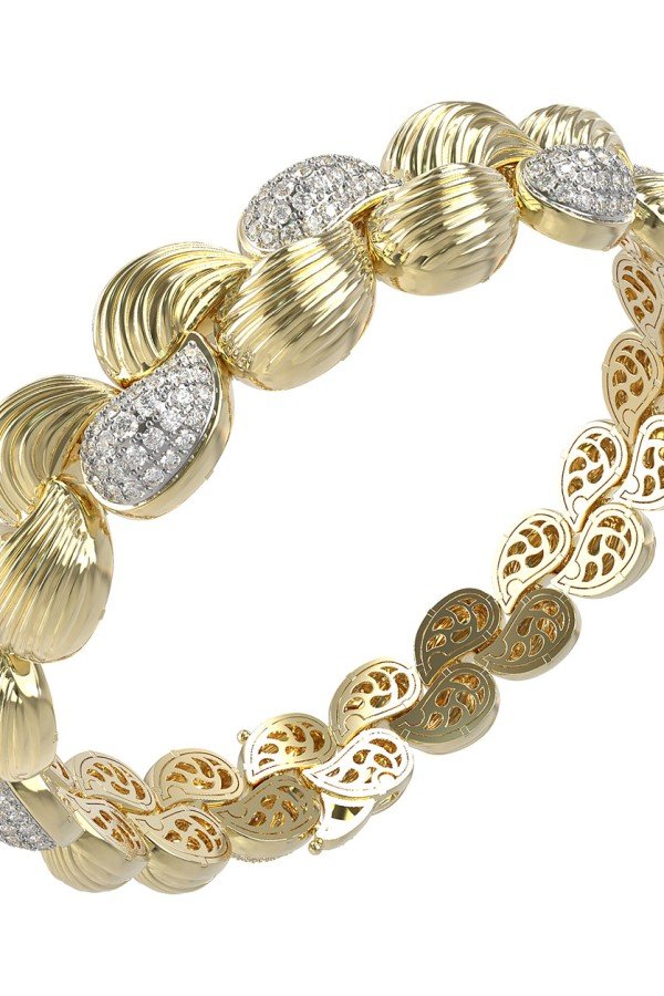 Браслет из лимонного золота c бриллиантами