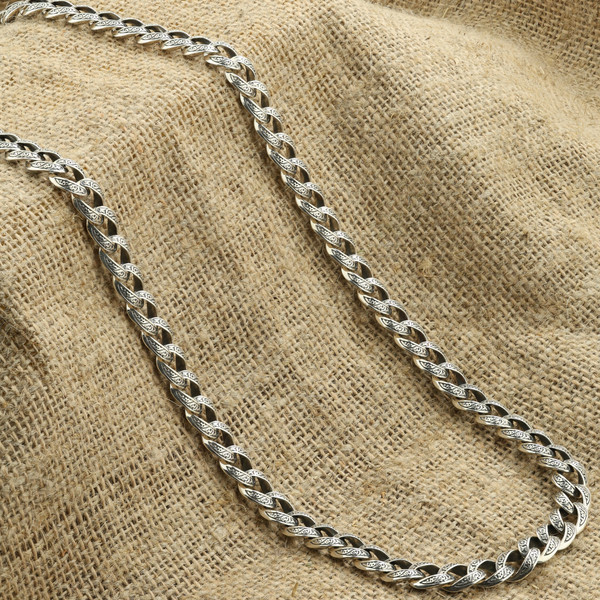 Цепь из серебра 925 пробы c рубином