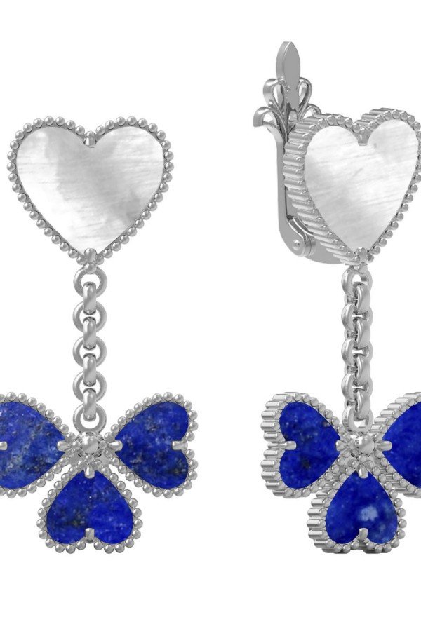 Серьги из белого золота 585 пробы