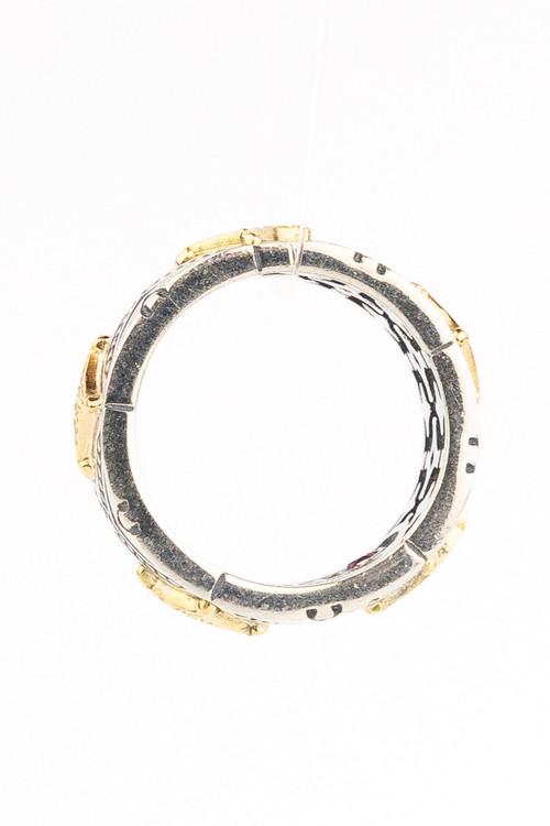 Подвеска из серебра 925 пробы и золота 750 пробы c рубином