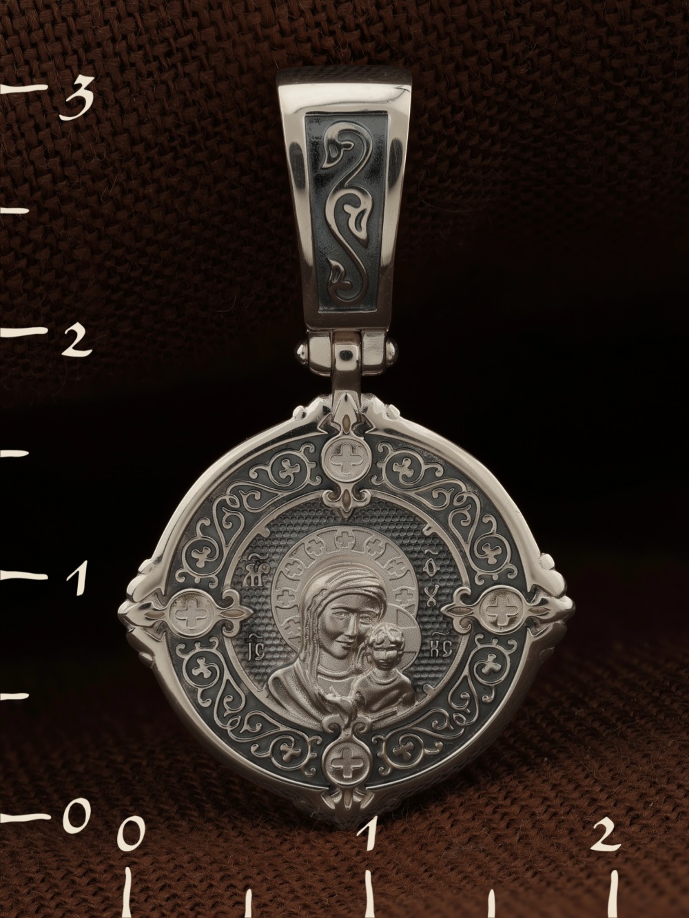 Образок из белого золота 585 пробы