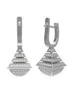 Серьги из белого золота c бриллиантами