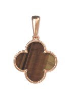 Подвеска из золота c тигровым глазом