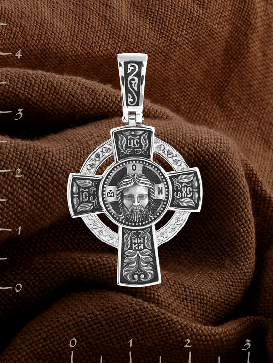 Крест из белого золота 585 пробы