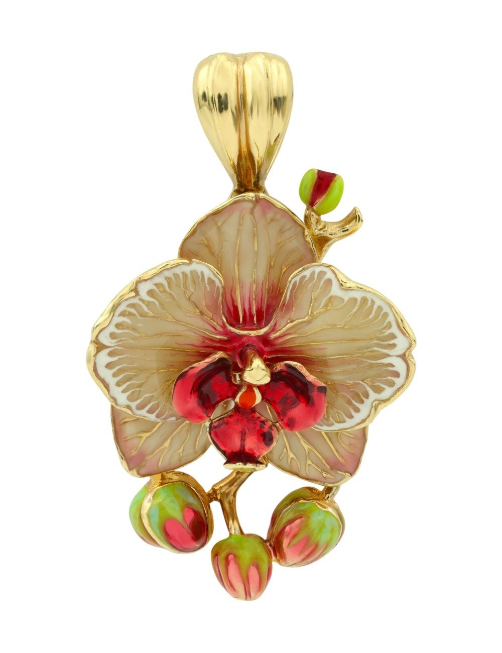 Подвеска из лимонного золота c эмалью