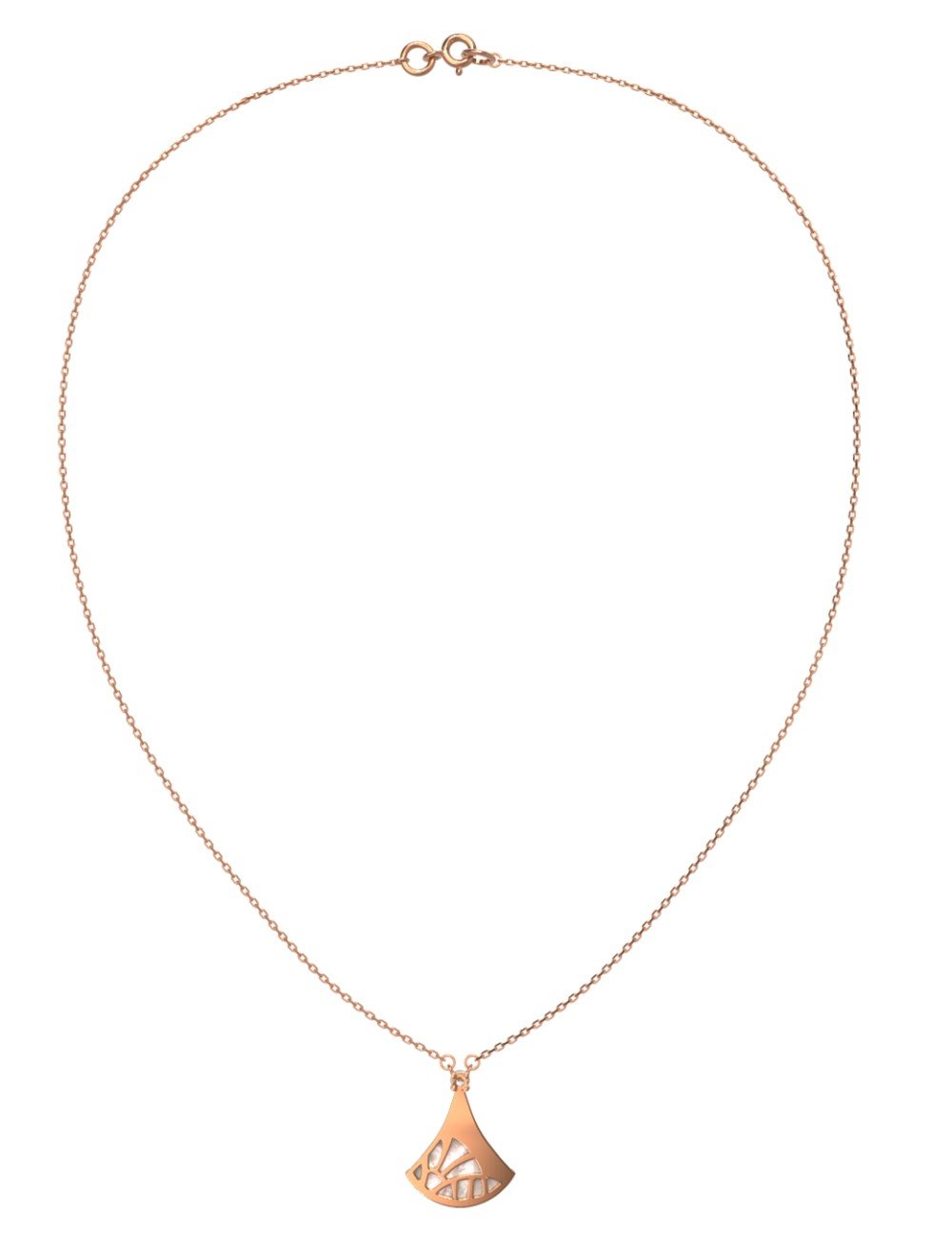 Колье из золота c бриллиантами и перламутром