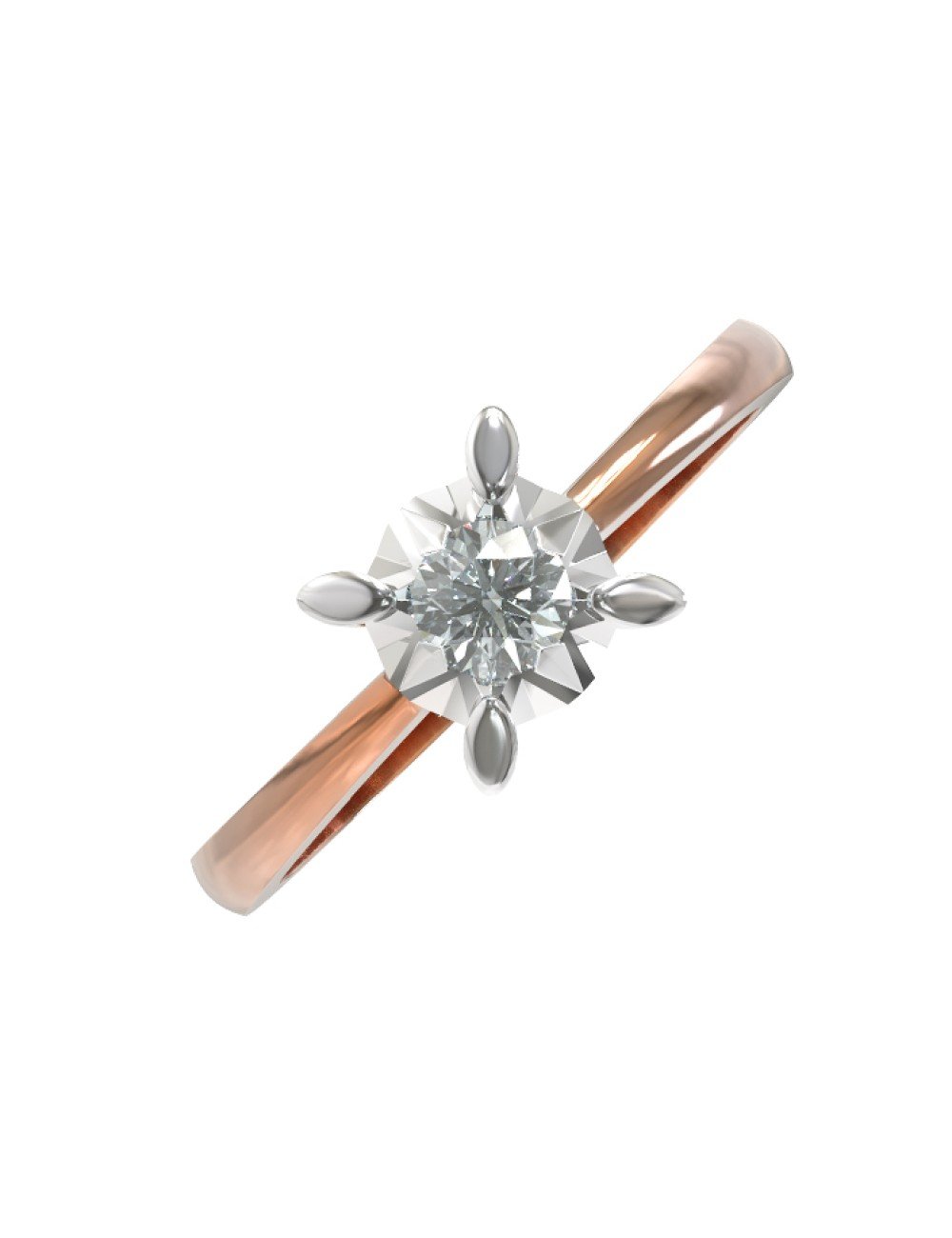 Кольцо из золота c бриллиантами