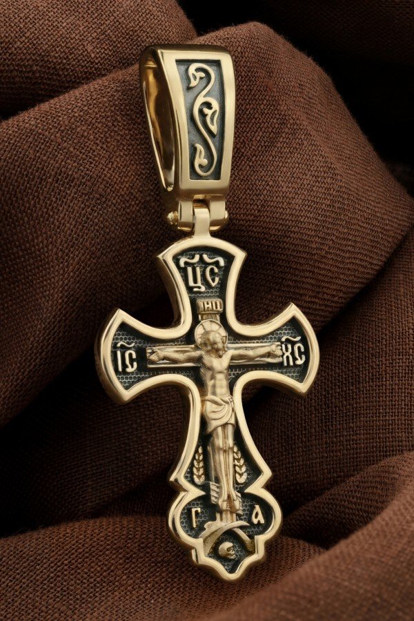 Крест из лимонного золота