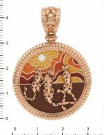 Подвеска из золота c эмалью