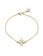 Браслет из лимонного золота c бриллиантами и перламутром