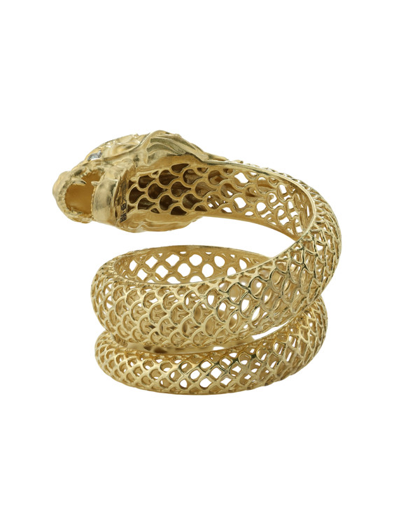 Кольцо из лимонного золота 585 пробы c бриллиантами