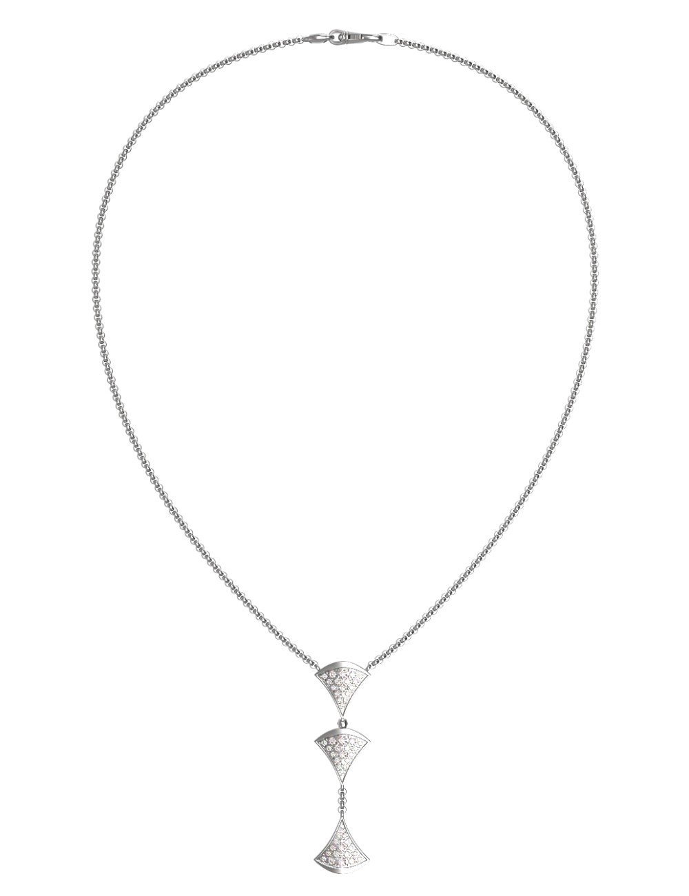 Колье из белого золота c бриллиантами