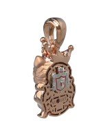 Подвеска из золота c эмалью, бриллиантами и рубином