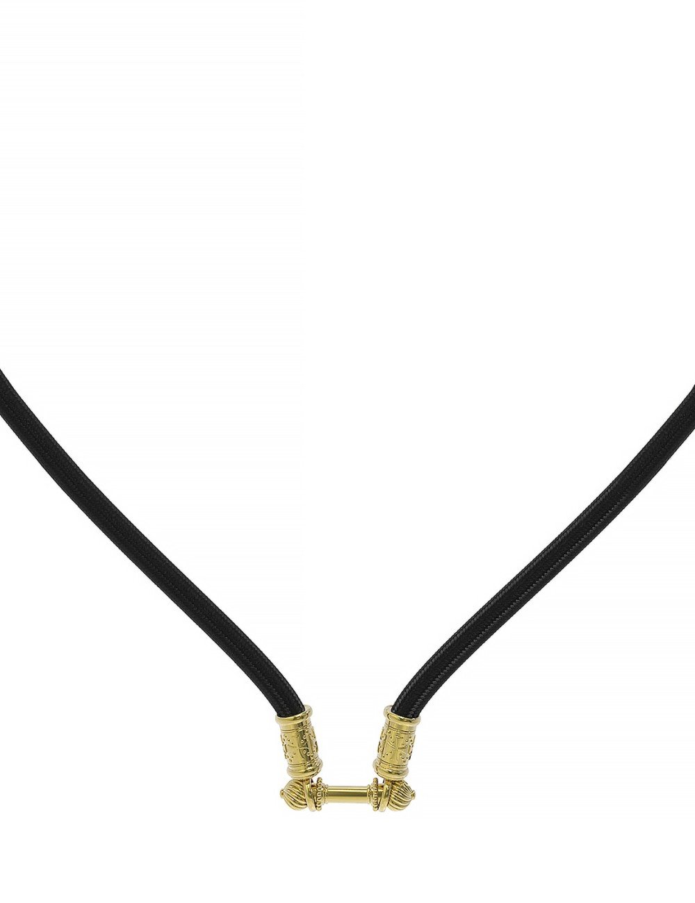 Шнурок шёлковый из лимонного золота c шёлковым шнурком