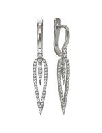 Серьги из белого золота c бриллиантами