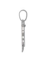 Подвеска из белого золота c эмалью, лазуритом, малахитом и перламутром