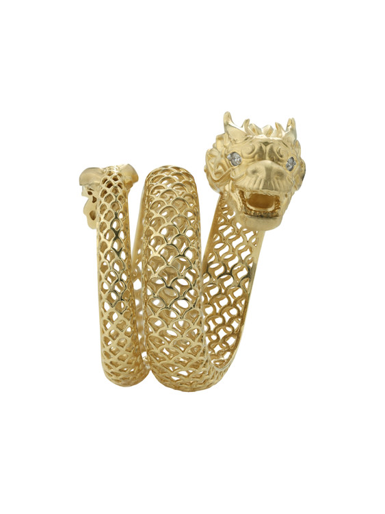 Кольцо из лимонного золота 585 пробы c бриллиантами