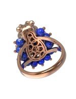 Кольцо из золота c эмалью и лазуритом