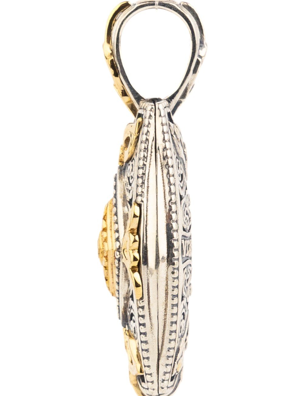 Подвеска из серебра и золота c рубином