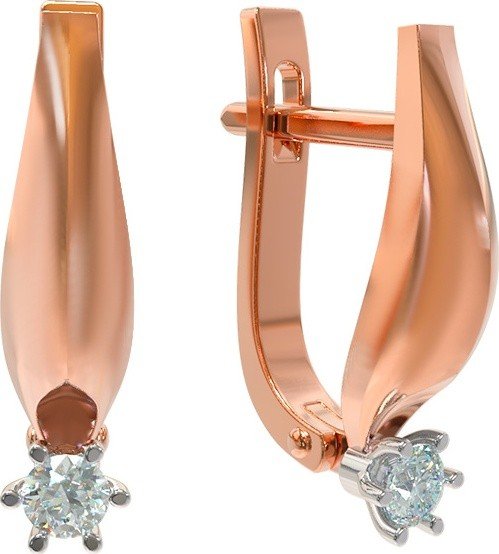 Серьги из золота c бриллиантами