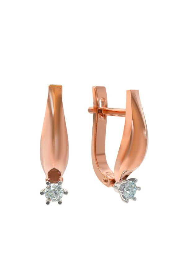 Серьги из золота c бриллиантами