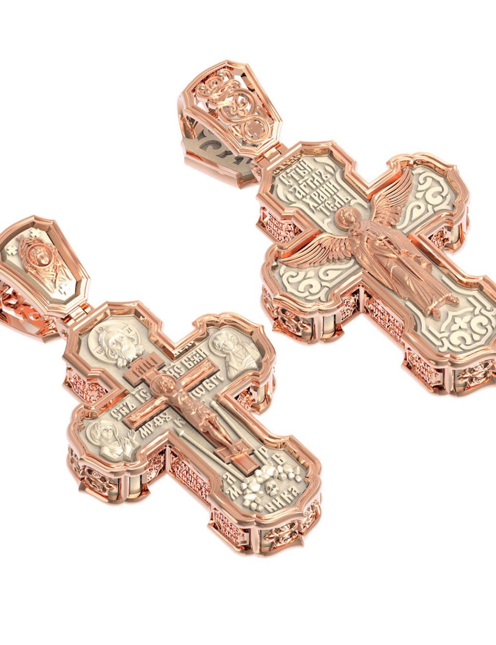 Крест из золота c бивнем мамонта