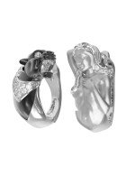 Серьги из белого золота c фианитом