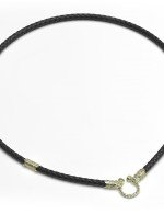 Гайтан из зелёного золота c кожаным шнурком