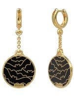 Серьги из лимонного золота c эмалью и ониксом