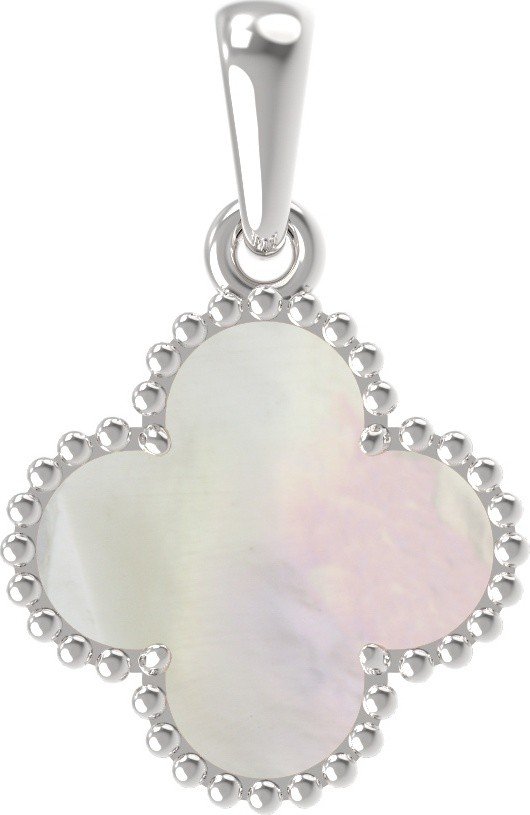 Подвеска из белого золота c перламутром