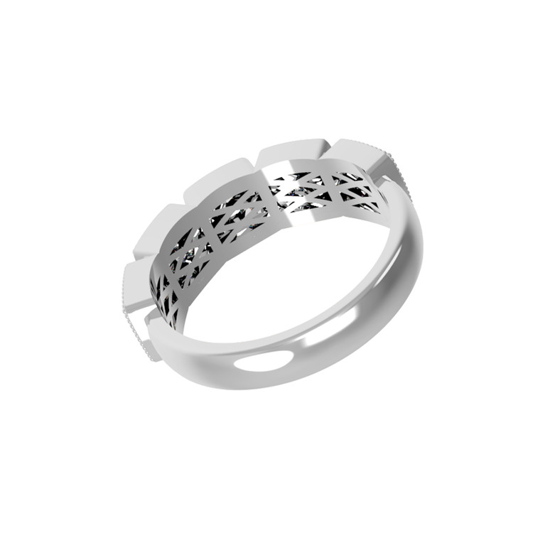 Кольцо из белого золота 585 пробы c бриллиантами