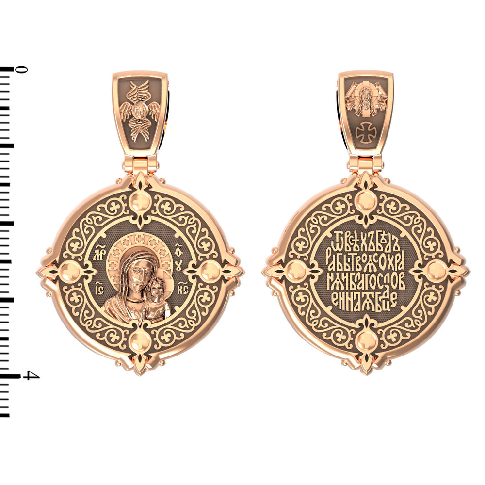 Нательная икона из красного золота 585 пробы