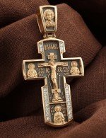 Крест из золота c бриллиантами