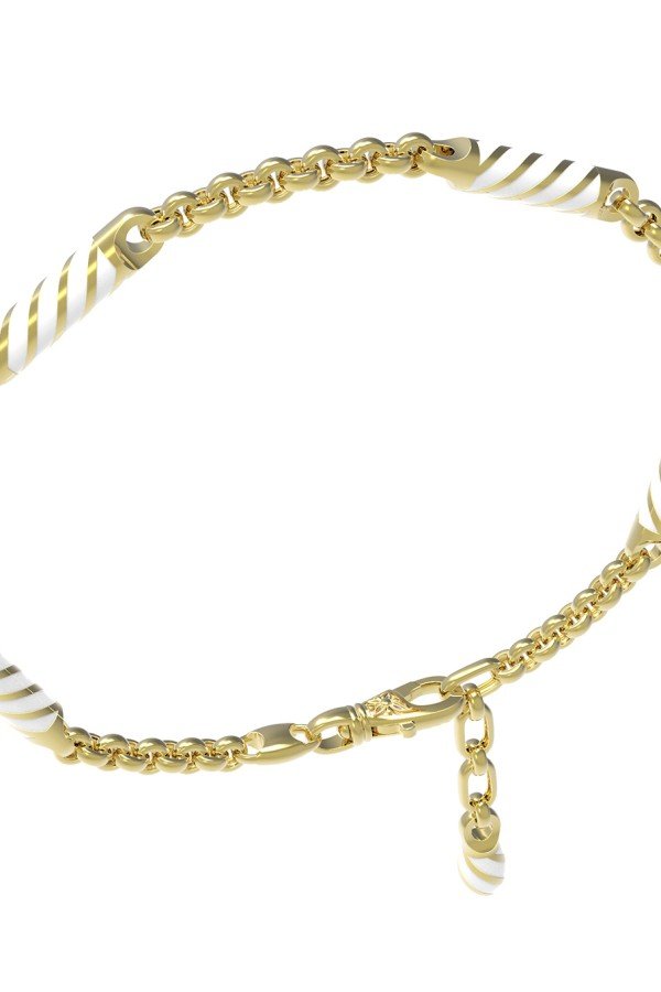 Браслет из лимонного золота c эмалью