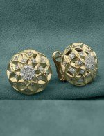 Серьги из лимонного золота c бриллиантами