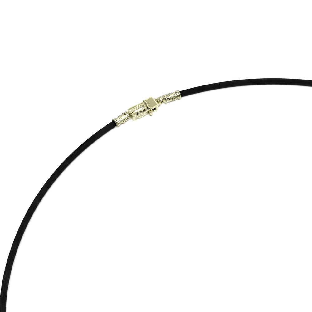 Цепь-шнурок шелк из зелёного золота 585 пробы c шёлковым шнурком