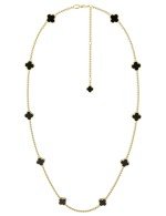 Колье из лимонного золота c ониксом