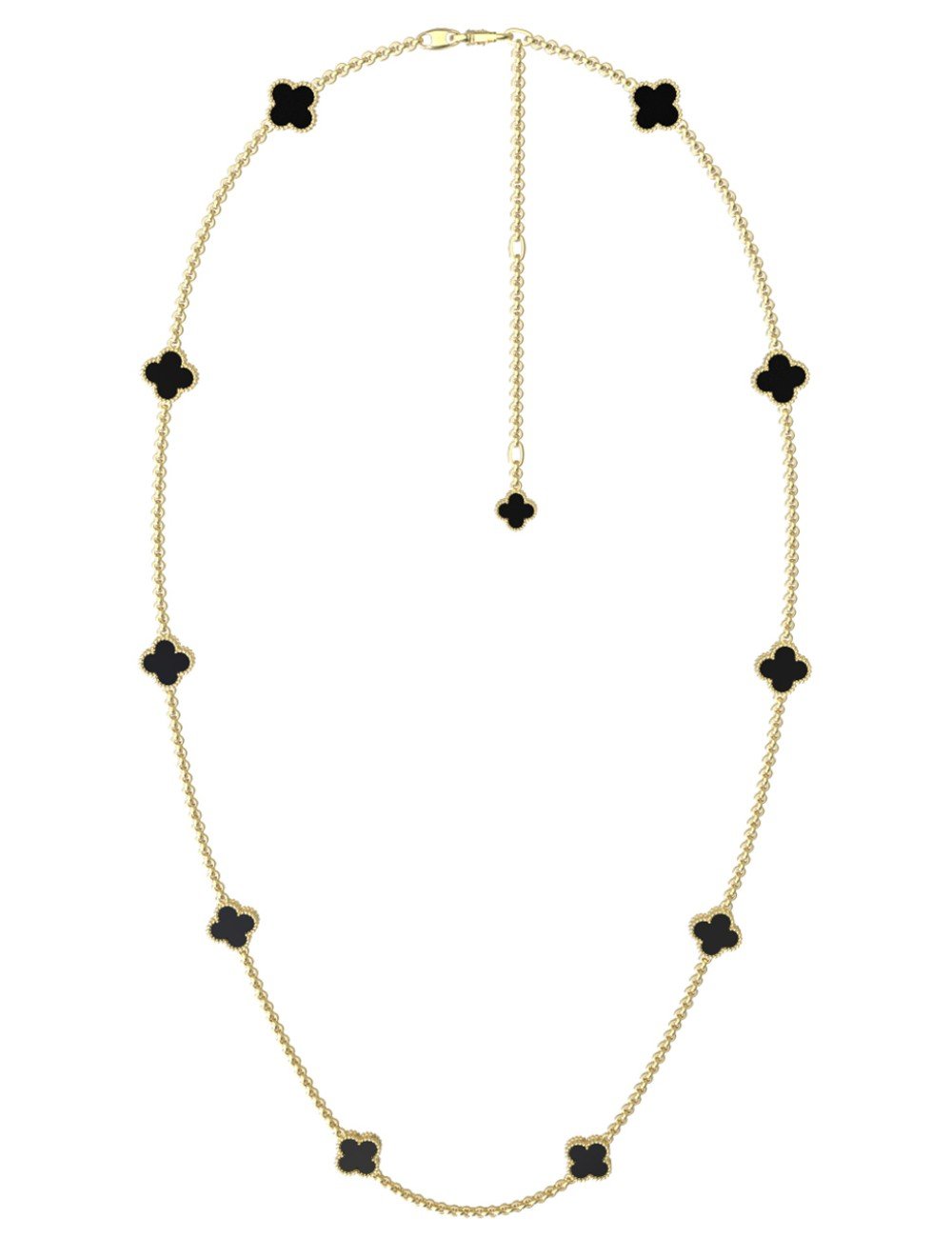 Колье из лимонного золота c ониксом