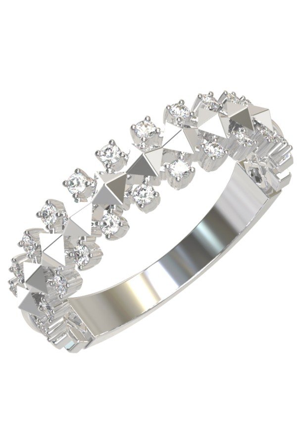 Кольцо из белого золота c бриллиантами