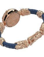 Браслет из золота c кожаным шнурком и ониксом