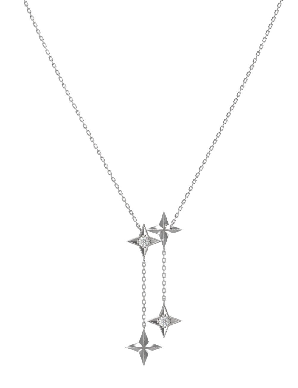 Колье из белого золота c бриллиантами